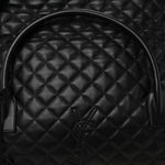 Calfskin Quilted ES Giant Travel Bag Black