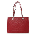 Caviar Quilted Grand Shopping Tote GST Red