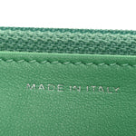 Caviar Chevron Quilted Wallet On Chain WOC Green