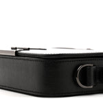 Saffiano Mini Binder Clip Bag Black White
