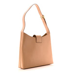 Hammered Calfskin Trifolio Shoulder Bag Sand