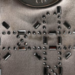 Satin Crystal Cannage Mini Lady Dior Gray