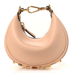 Vitello Grace Matte Nano Fendigraphy Hobo Charm Light Rose