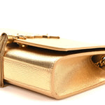 Metallic Calfskin Small Classic Monogram Kate Tassel Satchel Gold