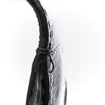Shiny Calfskin Camera Crossbody Black