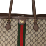 GG Supreme Monogram Medium Ophidia Shopping Tote  Brown