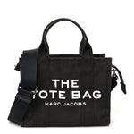 Cotton Canvas Small The Traveler Tote Bag Black
