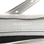 Metallic Calfskin Mary Kate Shoulder Bag Silver