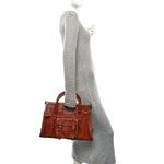 Calfskin Edith Satchel Ecureil Brown