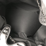 Metallic Caviar Quilted Small Chanel 25 Handbag Silver