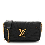 Calfskin New Wave Chain Pochette Black