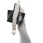 Patent Gancini Embossed Tote Black