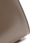 Regent Calfskin Large Lady Lock Flap Top Handle Bag Grey