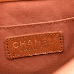 Calfskin Quilted Medium Duma Pockets Drawstring Backpack Light Brown