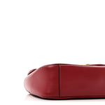 Calfskin Matelasse Small GG Marmont Shoulder Bag Hibiscus Red
