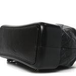 Aged Calfskin Quilted Small Gabrielle Backpack Black
