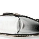 Swarovski Crystal Embroidered Vlogo Small Loco Shoulder Bag Crystal Silver