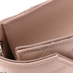Grain De Poudre Textured Mixed Matelasse Medium Triquilt Monogram Satchel Marble Pink