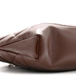 Shiny Crumpled Calfskin Quilted Nano 31 Shopping Bag Brown