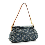 Monogram Denim Mini Pleaty Blue