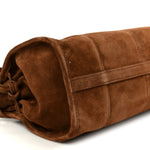 Suede Triangle Medium Bonnie Shoulder Bag Cacao