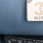 Denim Strass Evening Flap Bag Blue