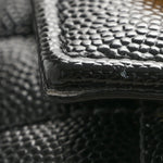 Grain De Poudre Textured Mixed Matelasse Triquilt Small Monogram Satchel Black