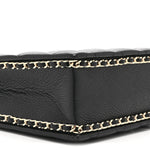 Caviar Quilted Evening Box Bag Black