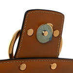 Smooth Calfskin Canvas 9to5 Shoulder Bag Natural Golden