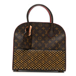 Monogram Calf Hair Spikes Iconoclasts Christian Louboutin Tote Red