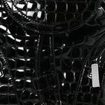 Calfskin Alligator Embossed Small Explorafunk Backpack Black