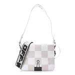 Calfskin Figures of Speech Binder Clip Bag White Beige