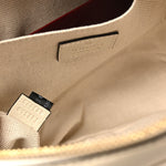 Sakai Be Green Calfskin Diagonal Stitched Small Blondie Shoulder Bag Mystic White