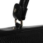 Calfskin Large Sofia Shoulder Bag Black