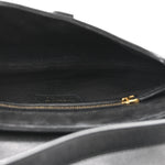 Grained Calfskin Saddle Bag Black