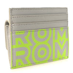 X MARC JACOBS Nappa Vitello King Logo Print Cardholder White
