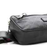 Soft GG Supreme Monogram Web Belt Bag Black Grey