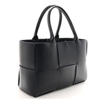 Nappa Maxi Intrecciato Small Arco Tote Navy
