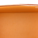 Lambskin Quilted Small Top Handle Vanity Case With Chain Light Brown Yellow
