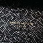 Grain De Poudre Textured Mixed Matelasse Triquilt Monogram Clutch Black