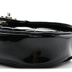 Patent Calfskin Quilted Mini Flap Black