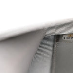 Metallic Lambskin Quilted Wallet On Chain WOC Silver