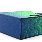 Taurillon Illusion Sac Plat XS Bleu Vert