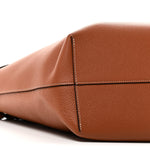 Grained Calfskin Triomphe Medium Cabas Anais Tan