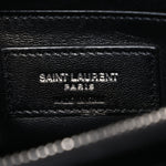 Calfskin Y Quilted Monogram Small Loulou Chain Satchel Black