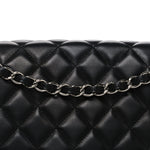 Lambskin Quilted Maxi Single Flap Black