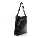 Shiny Calfskin Quilted Small Chanel 22 So Black