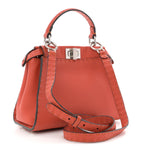Cuoio Romano Selleria Mini Peekaboo Iconic Satchel Dark Orange