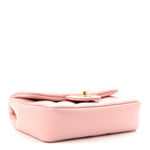 Lambskin Quilted Mini Heart Charms Flap Light Pink