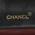 Lambskin Quilted Half Moon Flap Black